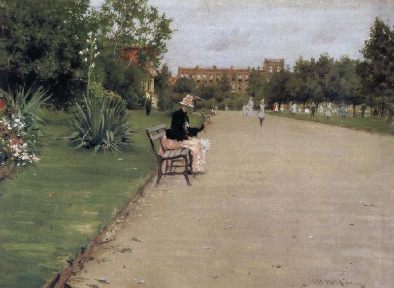William Merritt Chase The view of park France oil painting art